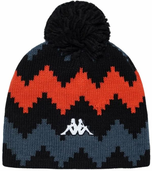 Kappa Kappa 6Cento Pomok G Beanie Black/Grey Asphalt/Orange Smutty Graphic 05 Шапка за ски