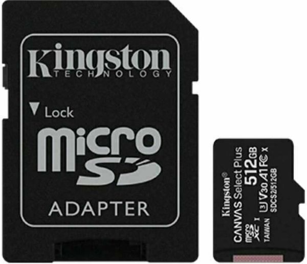 Kingston Kingston 512GB microSDXC Canvas Plus UHS-I Gen 3 SDCS2/512GB