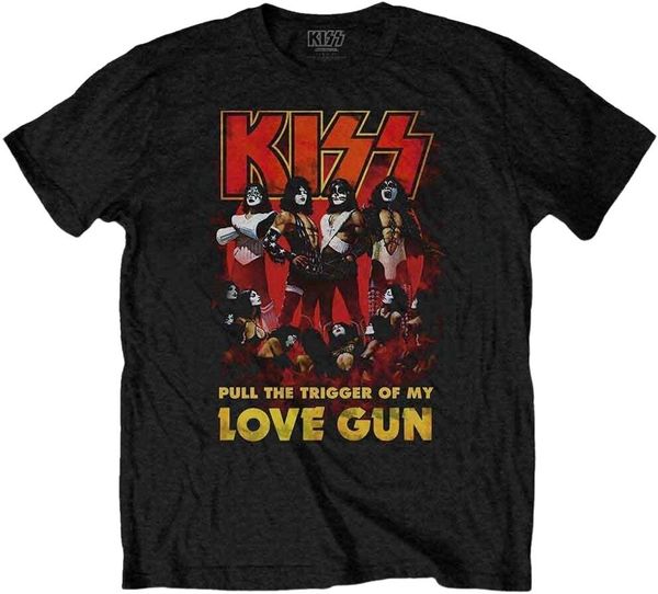 Kiss Kiss Риза Love Gun Glow Unisex Black 2XL