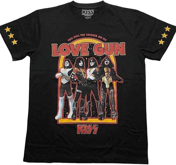 Kiss Kiss Риза Love Gun Stars Unisex Black L