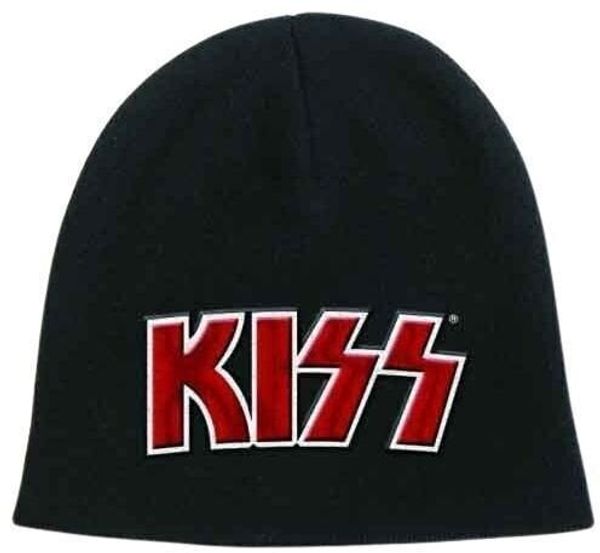 Kiss Kiss шапка Red on White Logo Black