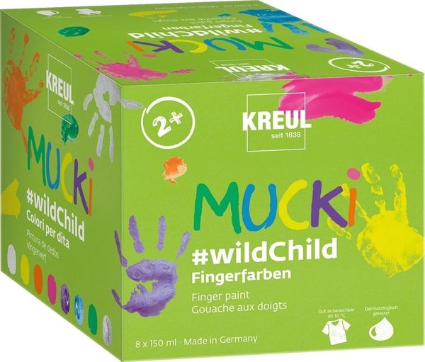 Kreul Kreul 2305 Комплект за рисуване с пръсти #Wildchild 8 x 150 ml