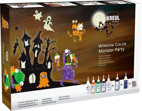 Kreul Kreul 42850 Комплект цветове за стъкло Monster Party 7 x 80 ml