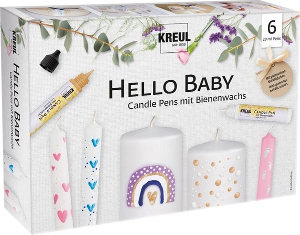 Kreul Kreul 49758 Комплект химикалки за свещи Hello Baby 6 бр