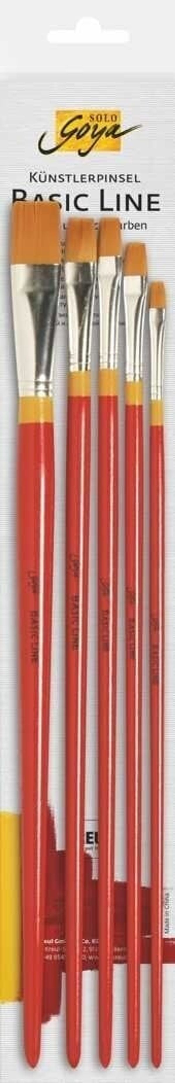 Kreul Kreul Artists' Goldhair Synthetics Комплект плоски четки 5 бр