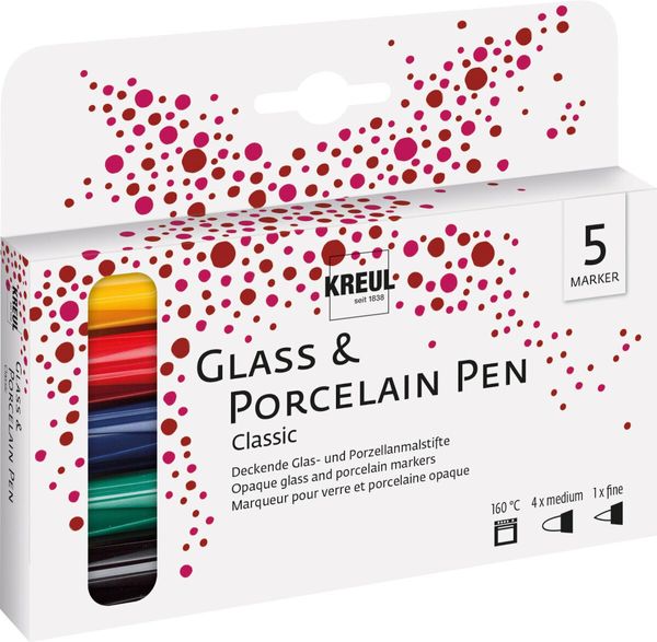 Kreul Kreul Glass & Porcelain Pen Classic Комплект бои за стъкло