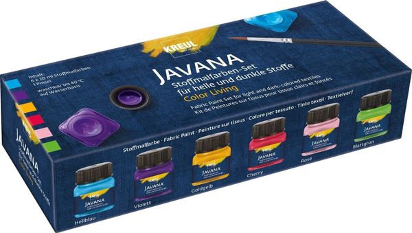 Kreul Kreul Javana Комплект цветове за текстил Living Colours 6 x 20 ml