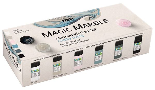 Kreul Kreul Magic Marble Комплект цветове за мрамориране Chalky Living Colours 6 x 20 ml