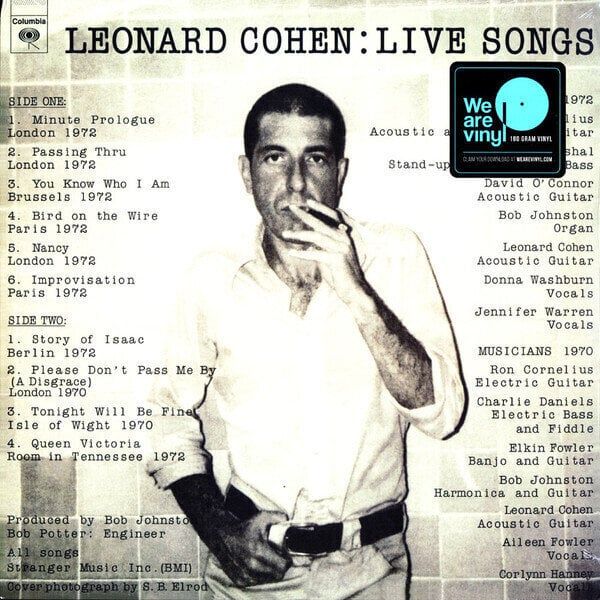 Leonard Cohen Leonard Cohen - Live Songs (Reissue) (LP)