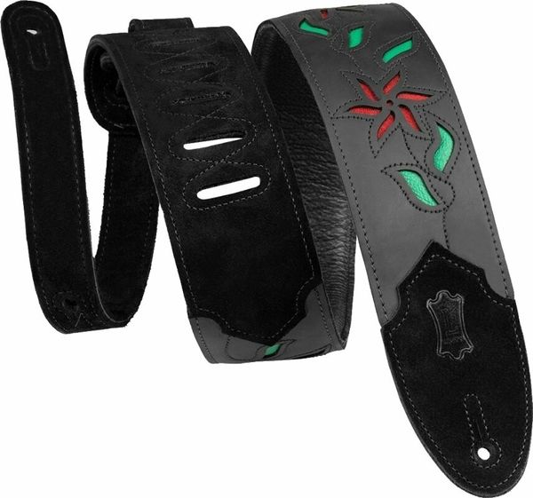 Levys Levys M4FV-BLK_RED Кожен колан за китара Black/Red