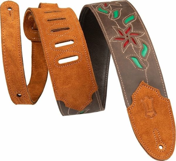 Levys Levys M4FV-DBR_RED Кожен колан за китара Dark Brown/Red