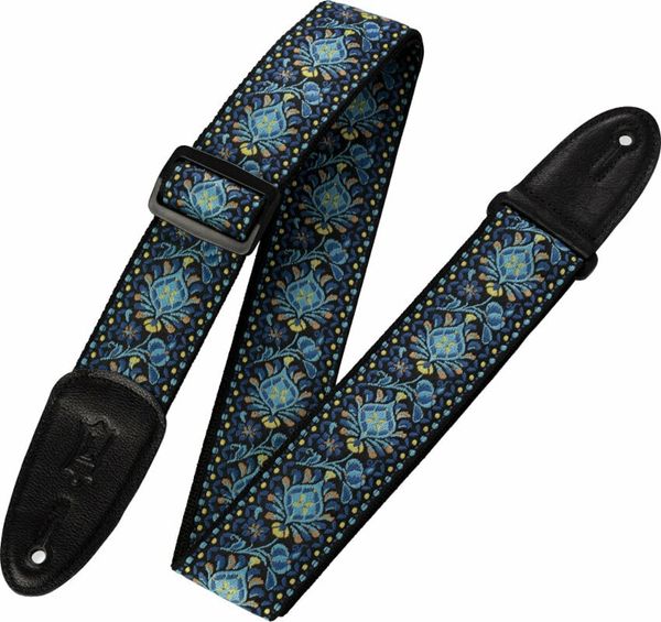 Levys Levys M8HT-04 Print Series 2" 60's Hootenanny Jacquard Weave Guitar Strap Blue