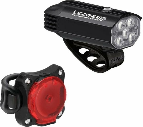 Lezyne Lezyne Fusion Drive 500+/Zecto Drive 200+ Pair Satin Black/Black Front 500 lm / Rear 200 lm Велосипедна лампа