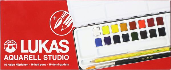 Lukas Lukas Aquarell Studio Metal Box Комплект акварелни бои 16 бр