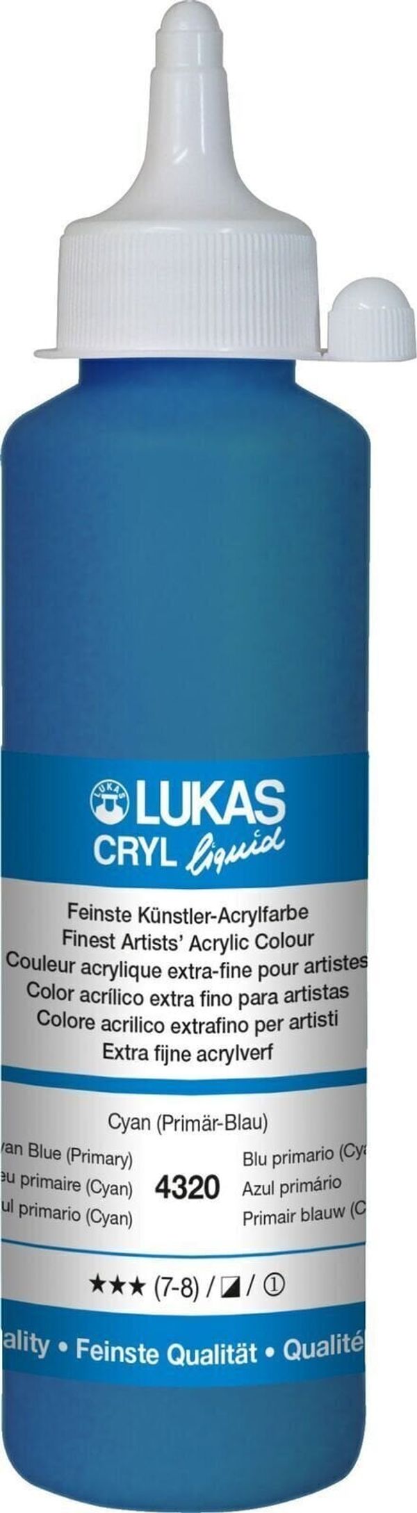 Lukas Lukas Cryl Liquid АКРИЛНА боя Cyan Blue (Primary) 250 ml 1 бр