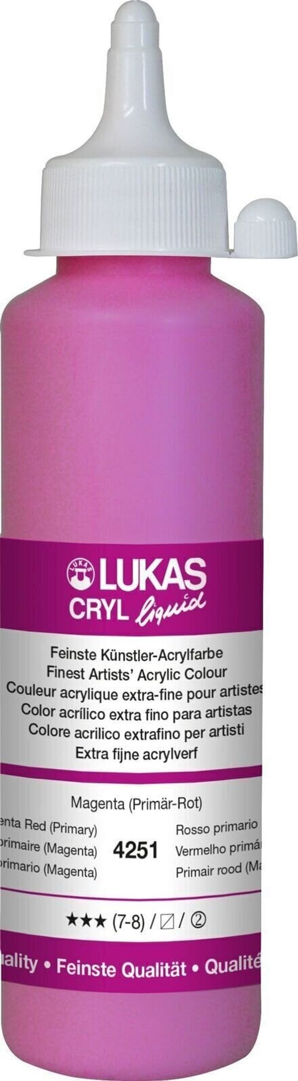 Lukas Lukas Cryl Liquid АКРИЛНА боя Magenta Red (Primary) 250 ml 1 бр
