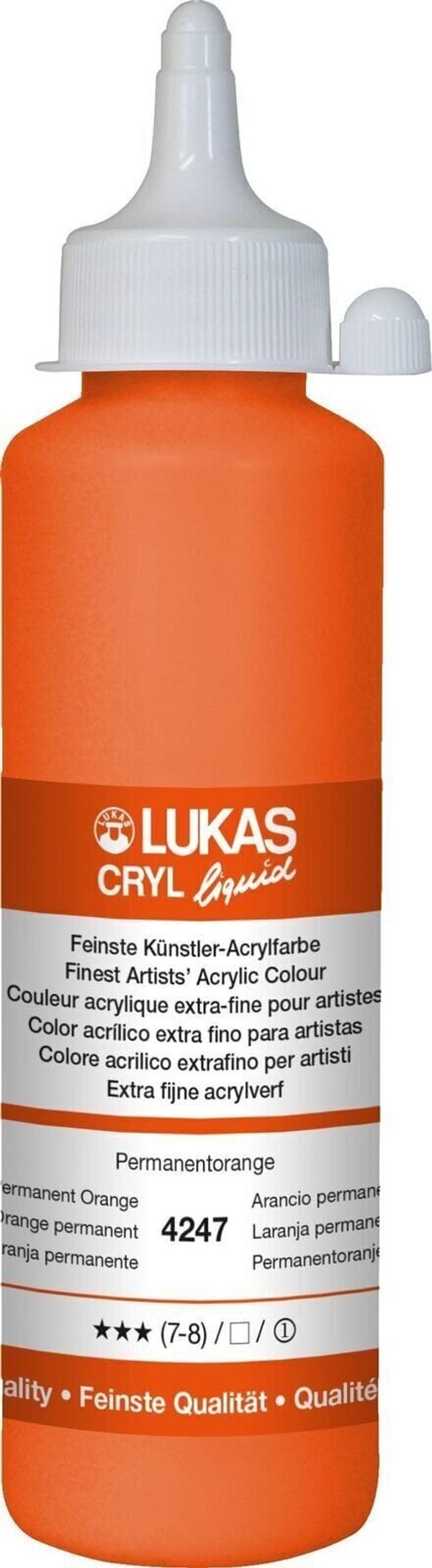 Lukas Lukas Cryl Liquid АКРИЛНА боя Permanent Orange 250 ml 1 бр