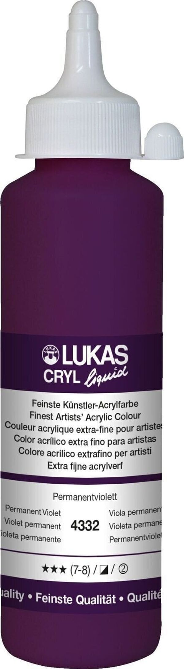 Lukas Lukas Cryl Liquid АКРИЛНА боя Permanent Violet 250 ml 1 бр