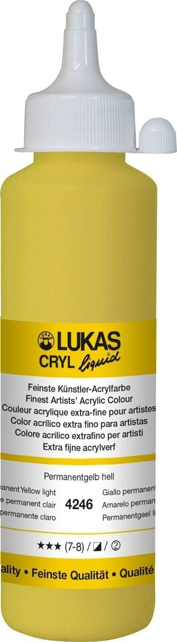 Lukas Lukas Cryl Liquid АКРИЛНА боя Permanent Yellow Light 250 ml 1 бр