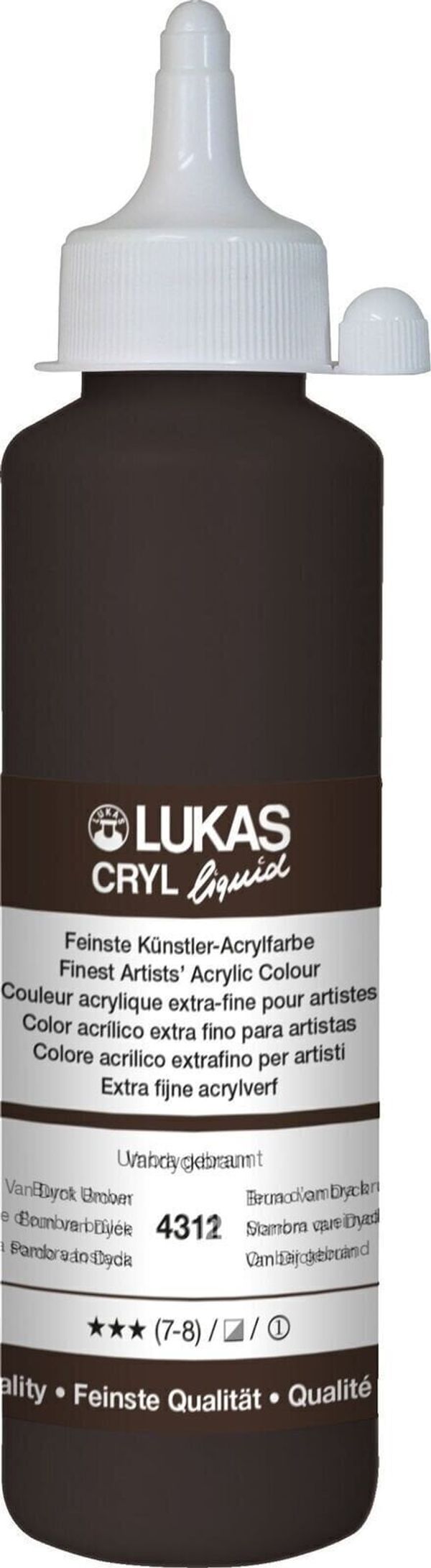 Lukas Lukas Cryl Liquid АКРИЛНА боя Van Dyck Brown 250 ml 1 бр