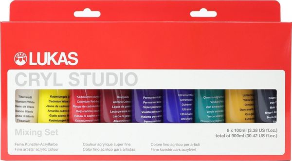 Lukas Lukas Cryl Studio Комплект акрилни бои Mix 2 9 x 100 ml