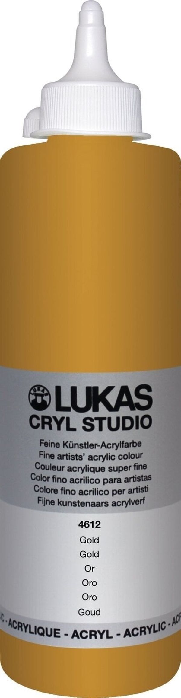 Lukas Lukas Cryl Studio Plastic Bottle АКРИЛНА боя Gold 500 ml 1 бр