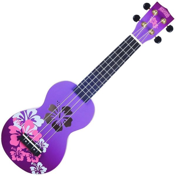 Mahalo Mahalo Hibiscus Сопрано укулеле Hibiscus Purple Burst