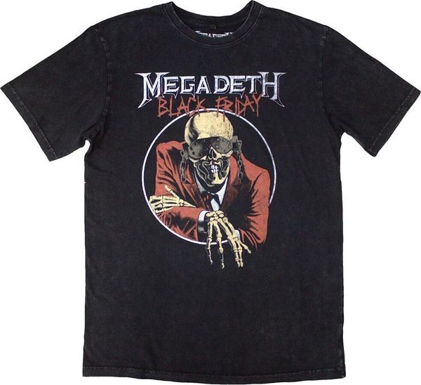 Megadeth Megadeth Риза Black Friday Stone Wash Unisex Charcoal Grey M