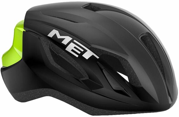 MET MET Strale Black Fluo Yellow Reflective/Glossy S (52-56 cm) Каска за велосипед