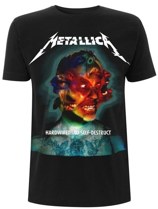 Metallica Metallica Риза Hardwired Album Cover Unisex Black 2XL