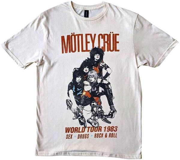Motley Crue Motley Crue Риза World Tour Vintage Unisex White XL