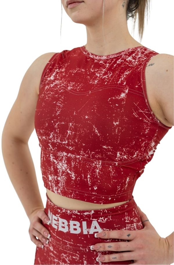 Nebbia Nebbia Crop Tank Top Rough Girl Red M Фитнес тениска