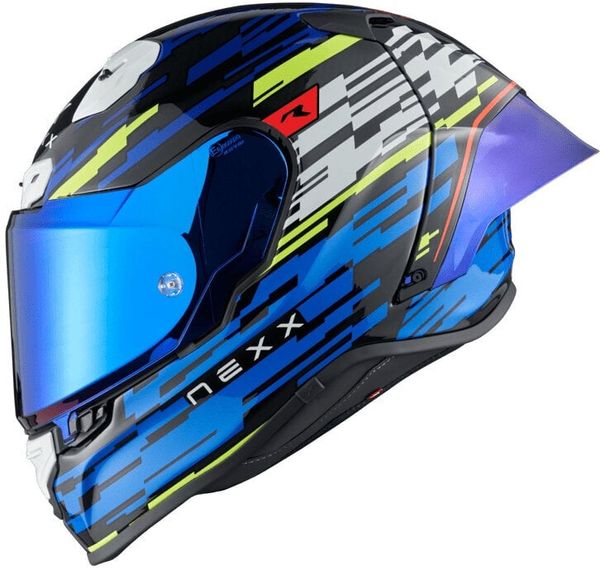 Nexx Nexx X.R3R Glitch Racer Blue Neon L Каска