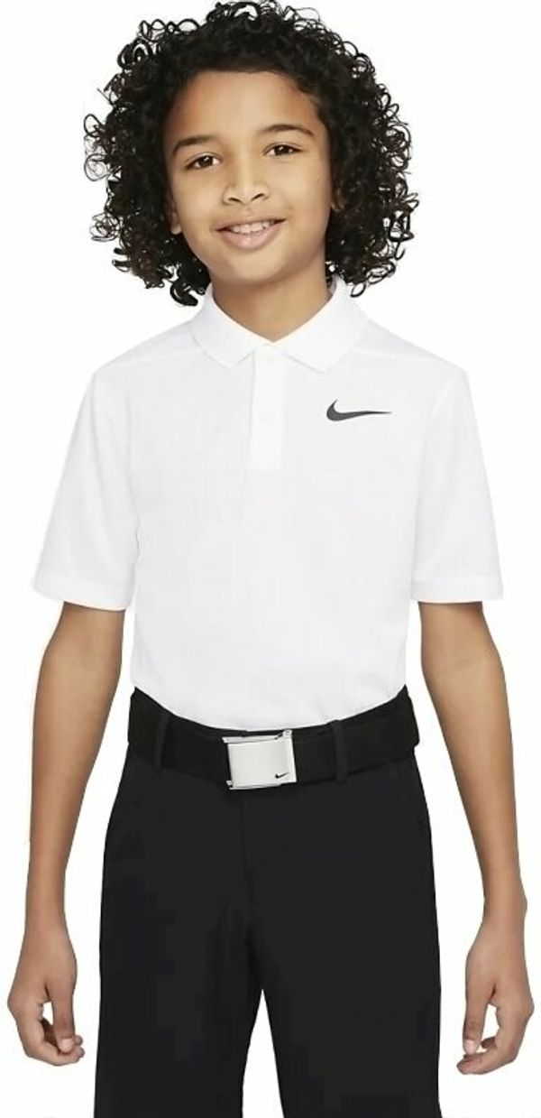 Nike Nike Dri-Fit Victory Boys Golf Polo White/Black L