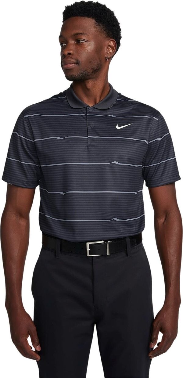 Nike Nike Dri-Fit Victory Ripple Mens Polo Black/Dark Smoke Grey/White S