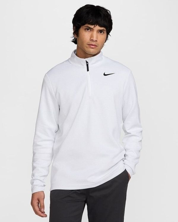 Nike Nike Dri-Fit Victory Therma Flex 1/2 Zip Mens Top White/Pure Platinum/Black M Суитшърт