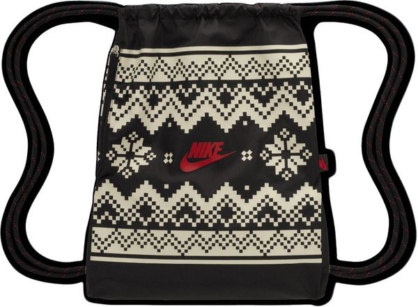 Nike Nike Heritage Holiday Drawstring Bag Black/White Fair Isle Спортна чанта