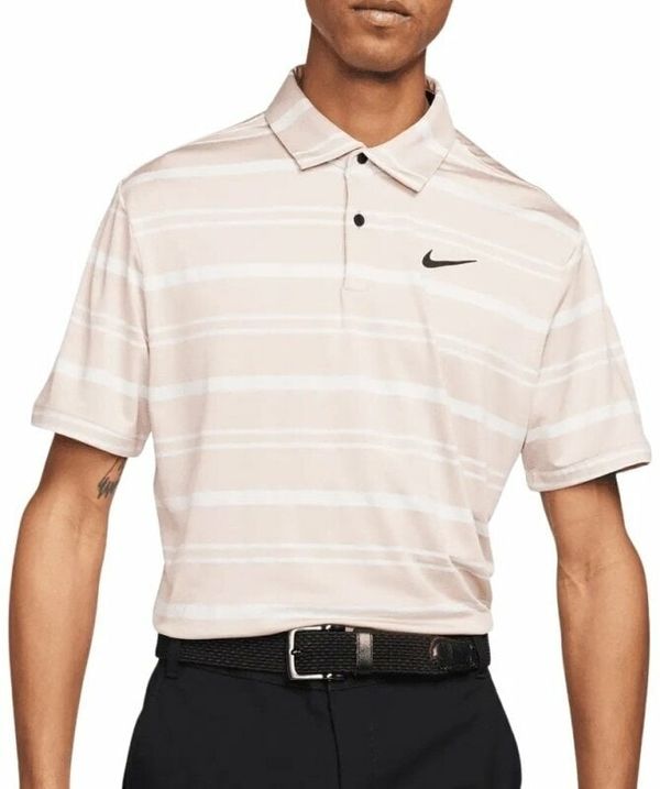 Nike Nike Dri-Fit Tour Mens Polo Shirt Stripe Pink Oxford/Barely Rose/Black 2XL