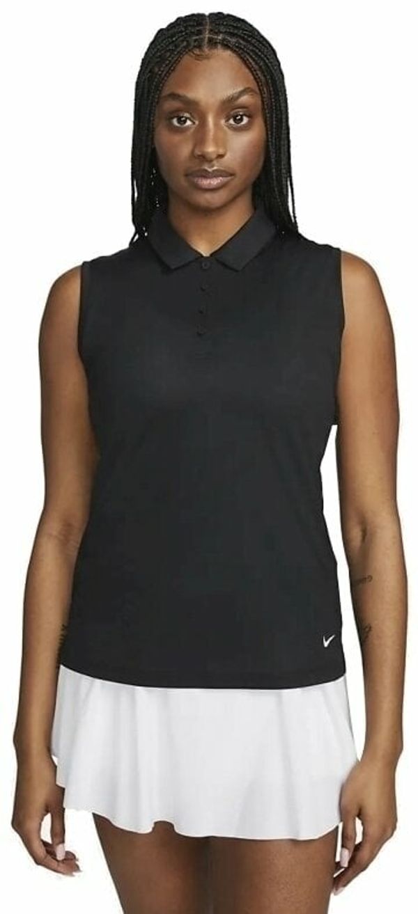 Nike Nike Dri-Fit Victory Womens Sleeveless Golf Polo Black/White L