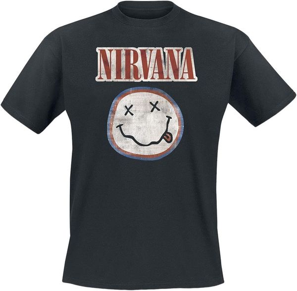 Nirvana Nirvana Риза Distressed Logo Unisex Black XL
