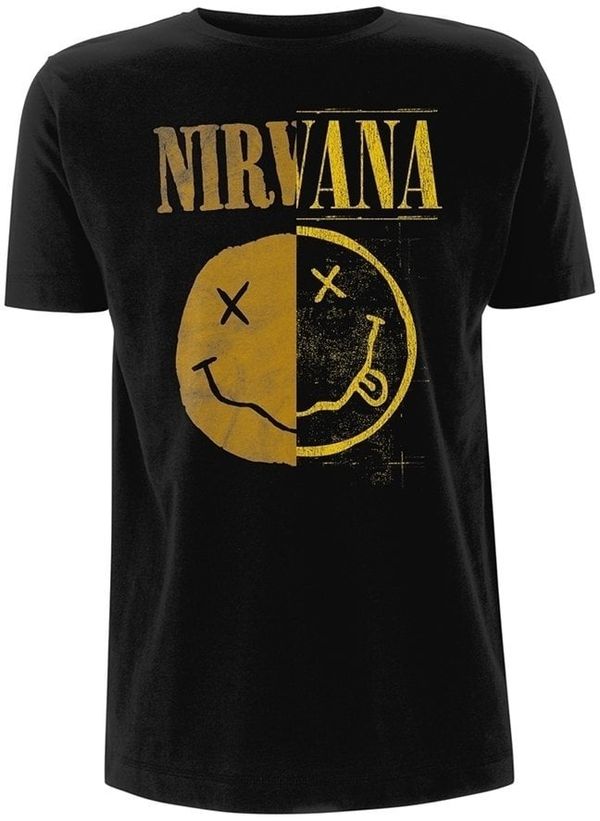 Nirvana Nirvana Риза Spliced Happy Face Black L