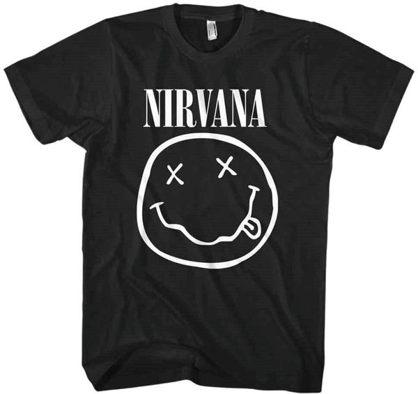 Nirvana Nirvana Риза White Happy Face Unisex Black 2XL