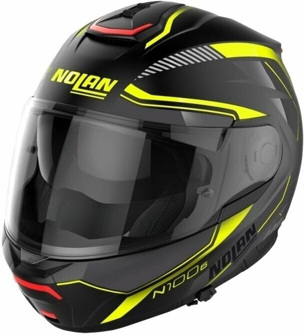 Nolan Nolan N100-6 Surveyor N-Com Flat Black Yellow/White/Antracite 2XL Каска