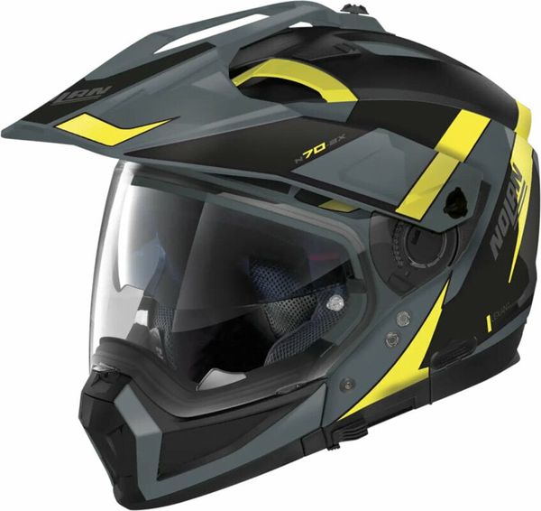 Nolan Nolan N70-2 X Skyfall N-Com Slate Grey Yellow/Black XL Каска