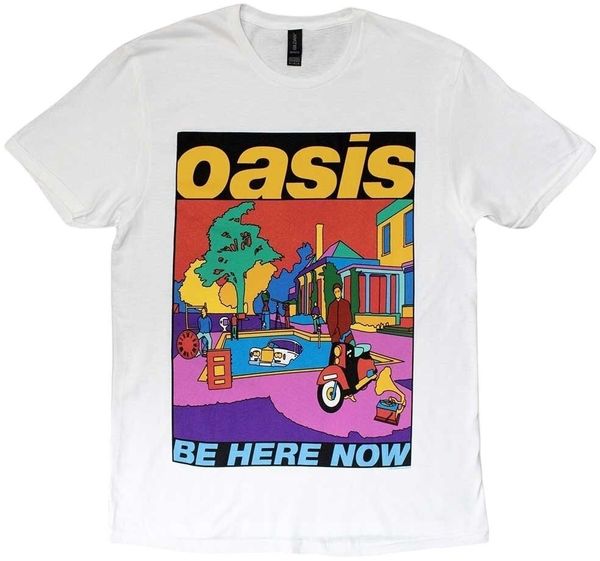 Oasis Oasis Риза Be Here Now Illustration Unisex White XL