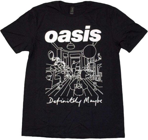 Oasis Oasis Риза Definitely Maybe Line Drawing Unisex Black XL