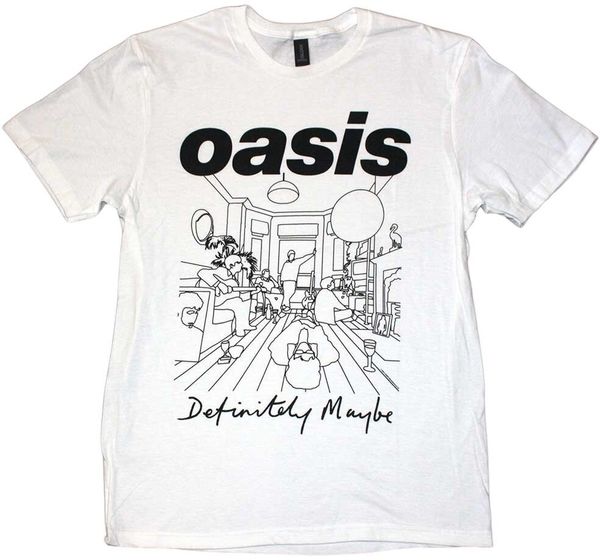 Oasis Oasis Риза Definitely Maybe Line Drawing Unisex White XL