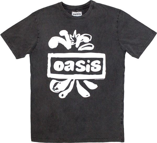 Oasis Oasis Риза Logo Splat Stone Wash Unisex Charcoal Grey 2XL