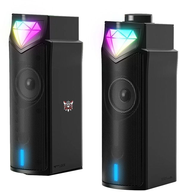 Onikuma Onikuma L1 RGB 2-in-1 Bluetooth Gaming Computer Speaker Soundbar Black 2 бр