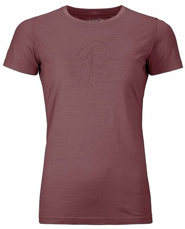 Ortovox Ortovox Тениска 120 Tec Lafatscher Topo T-Shirt W Mountain Rose L